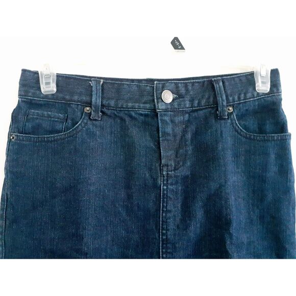 New York & Company Womens Dark Blue Denim Mini Skirts W29 18"Length Size 4 - Picture 7 of 9